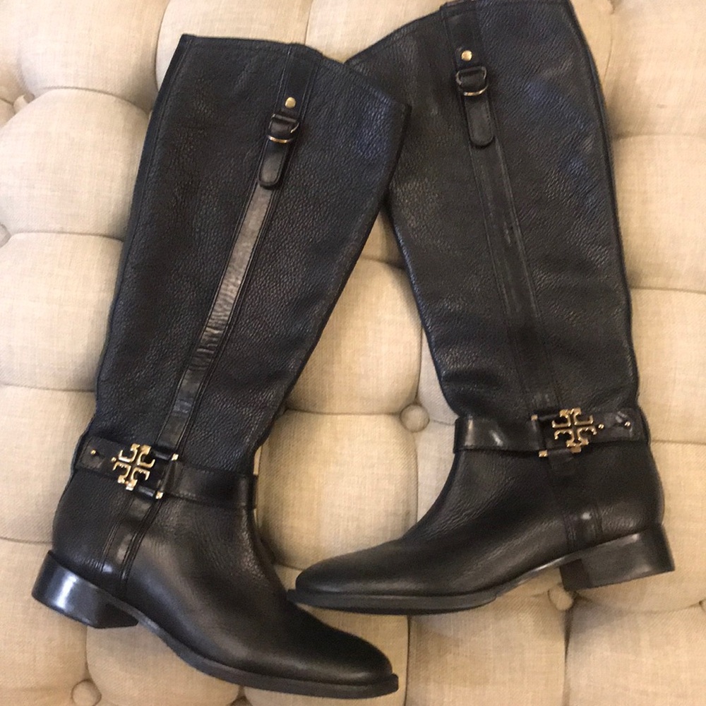 Tory Burch ‘Elina’ Riding Boots in Black